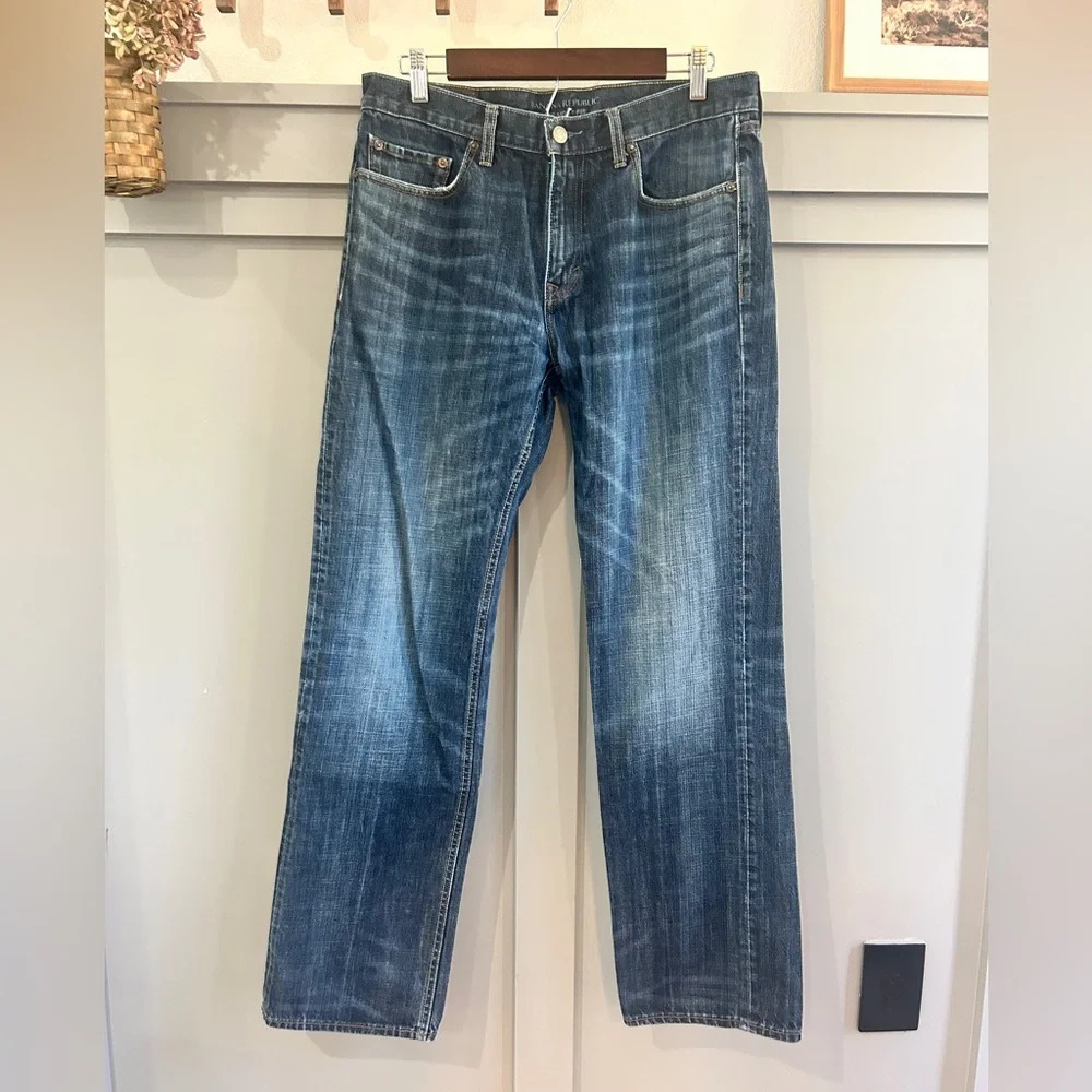 Banana Republic Men’s Straight Fit Blue Jeans W33 L34